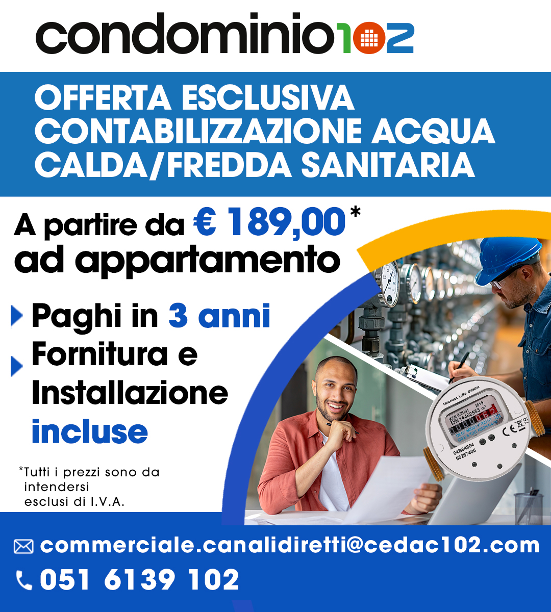 offerta contabilizzazione acqua calda sanitaria condominio102 tech