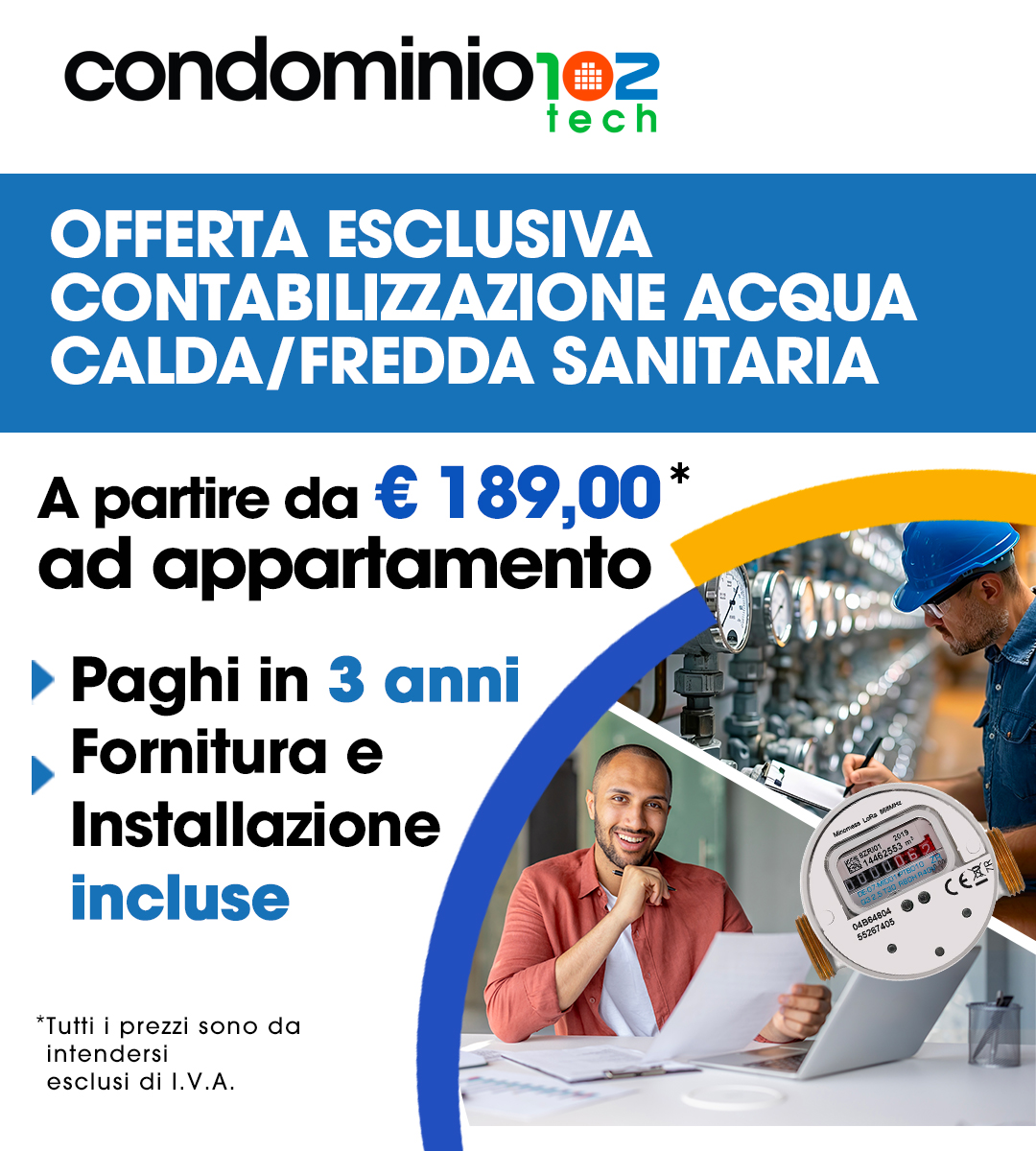 offerta contabilizzazione acqua calda sanitaria condominio102 tech
