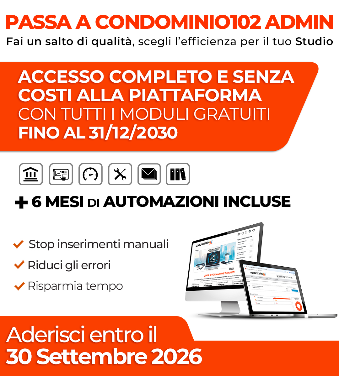 promozione 2026 piattaforma condominio102 servizi per condomini e amministratori